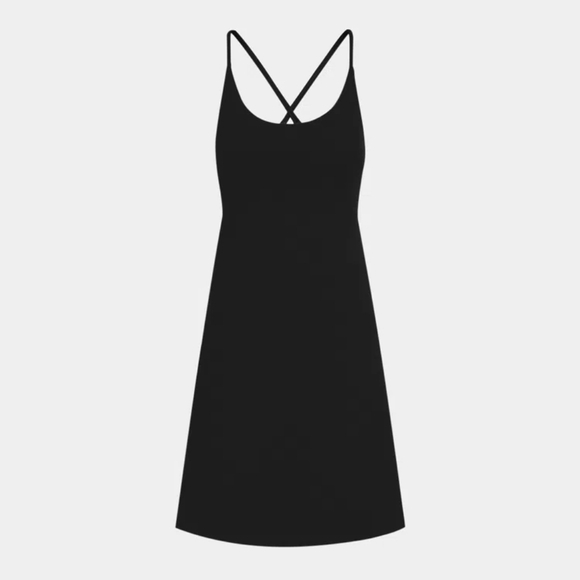 Halara SoftlyZero Plush 2-in-1 Workout Dress with Cut Outs Black - Picture 8 of 8